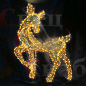 Световое панно "Олененок" Теплый Белый 1.2х1м дюралайт