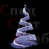 Светодиодная уличная елка "Спираль" 3 м Белая