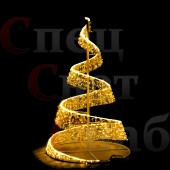 Светодиодная уличная елка "Спираль" 3 м Тепло-Белая