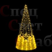 Новогодняя ель "Звездная" 2.5м Тепло-Белая